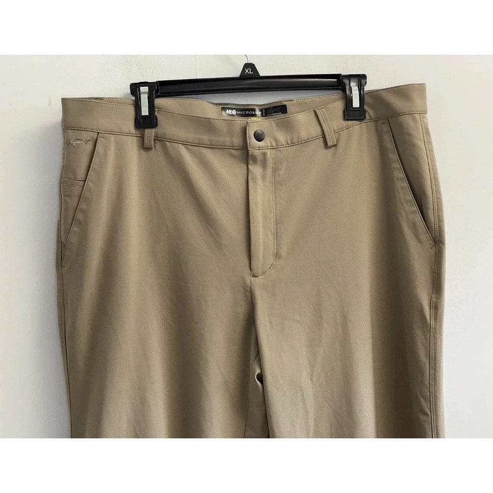 Greg Norman ML75 Micro Lux Golf Pant Men's Size 35X32‎ Khaki Stretch Play Dry